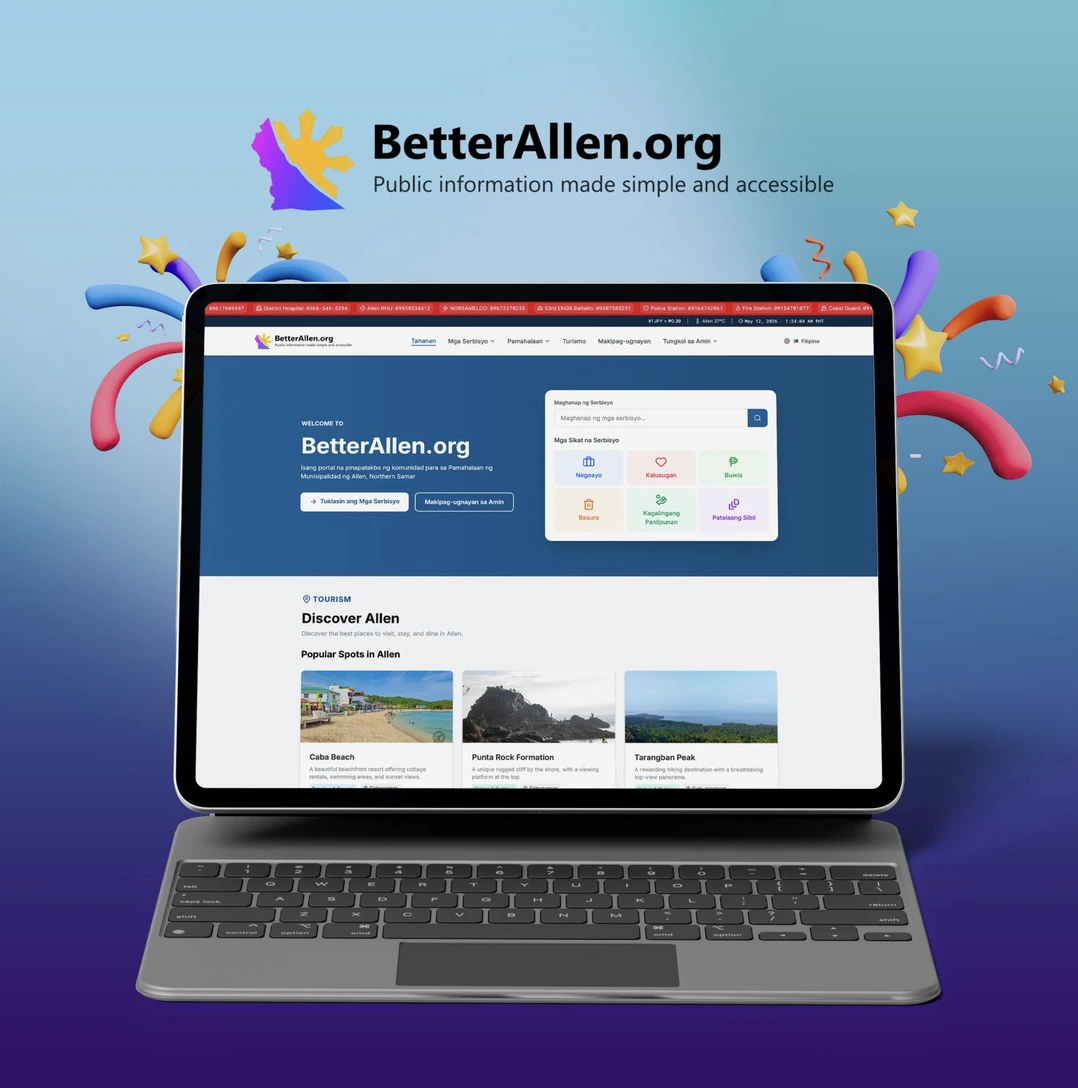 BetterAllen homepage screenshot